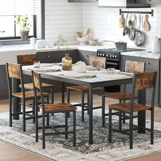 Dining Chair Set of 2, Steel Frame, Industrial, for Dining Room, Living Room, Kitchen, Heather Greige and Frosted