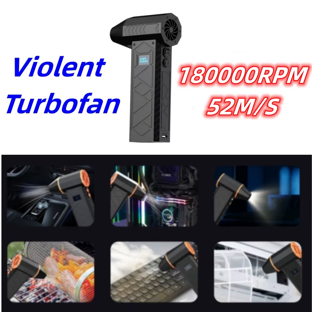 New 180000RPM Mini Turbo Jet Fan Electric Air Duster Adjustable Wind Speed 