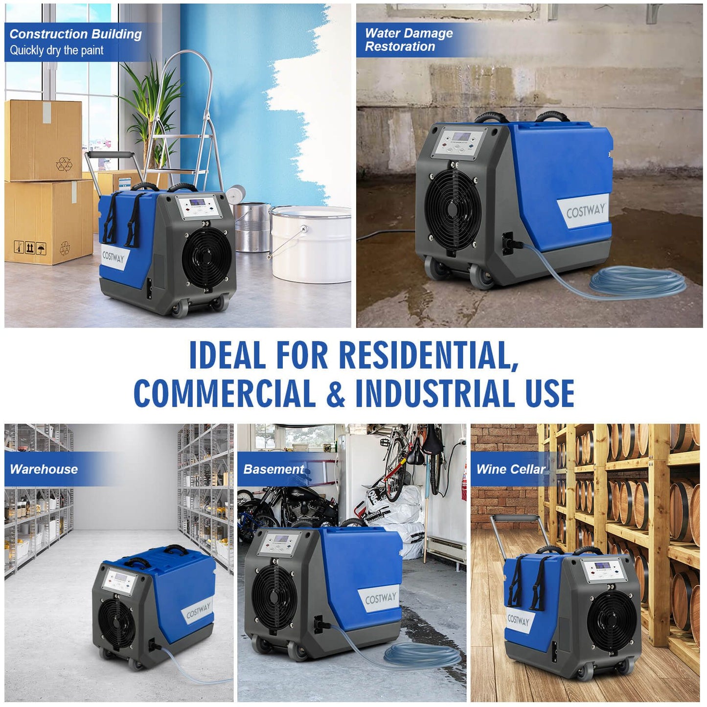 High-Efficiency 85L/Day Commercial Dehumidifier with Pump & 24-Hour Timer