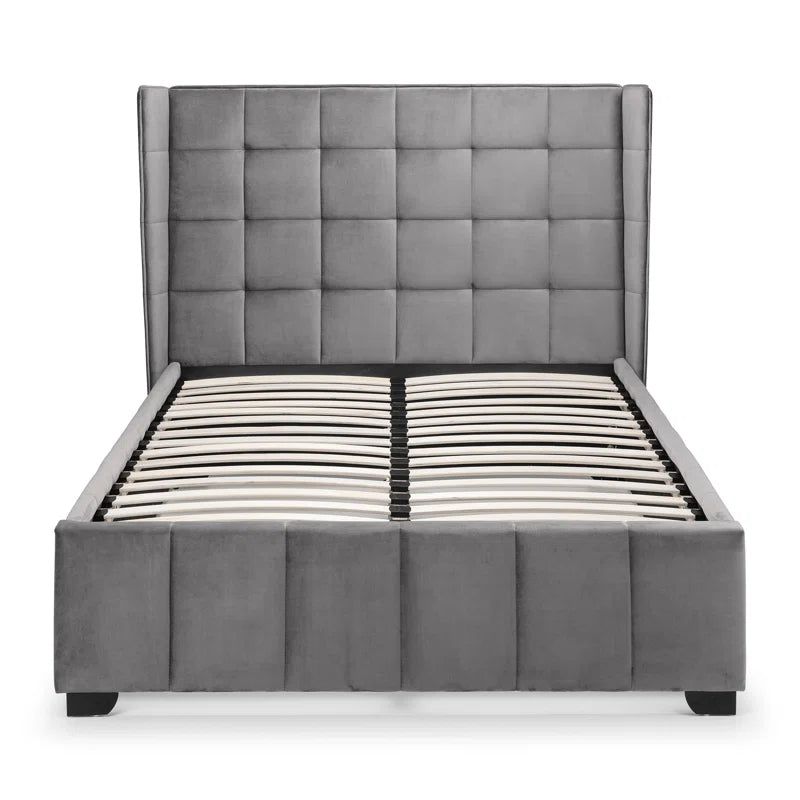 Mareike Upholstered Panel Bed with Mattress