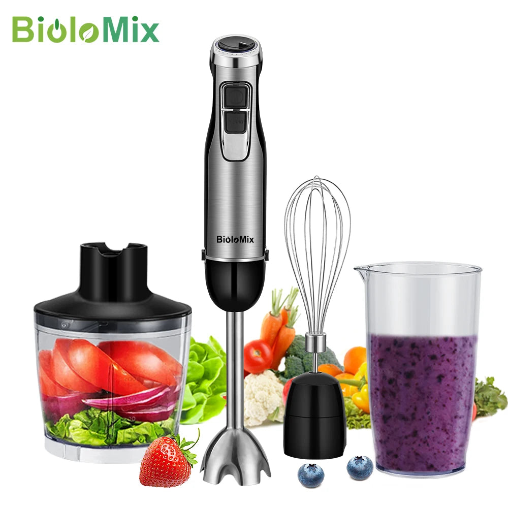 Blend it all! 💪✨ Get the 4 in 1 High Power 1200W Immersion Blender with Chopper & Smoothie Cup! Perfect for all your kitchen creations! 🥤🥗 #KitchenGadgets #SmoothieLove