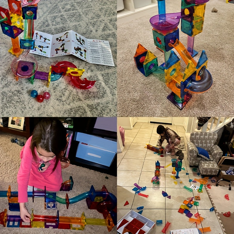 42pcs Magnetic Tiles, STEM Magnet Building Blocks Toys for Christmas/Halloween/Thanksgiving Day Gift