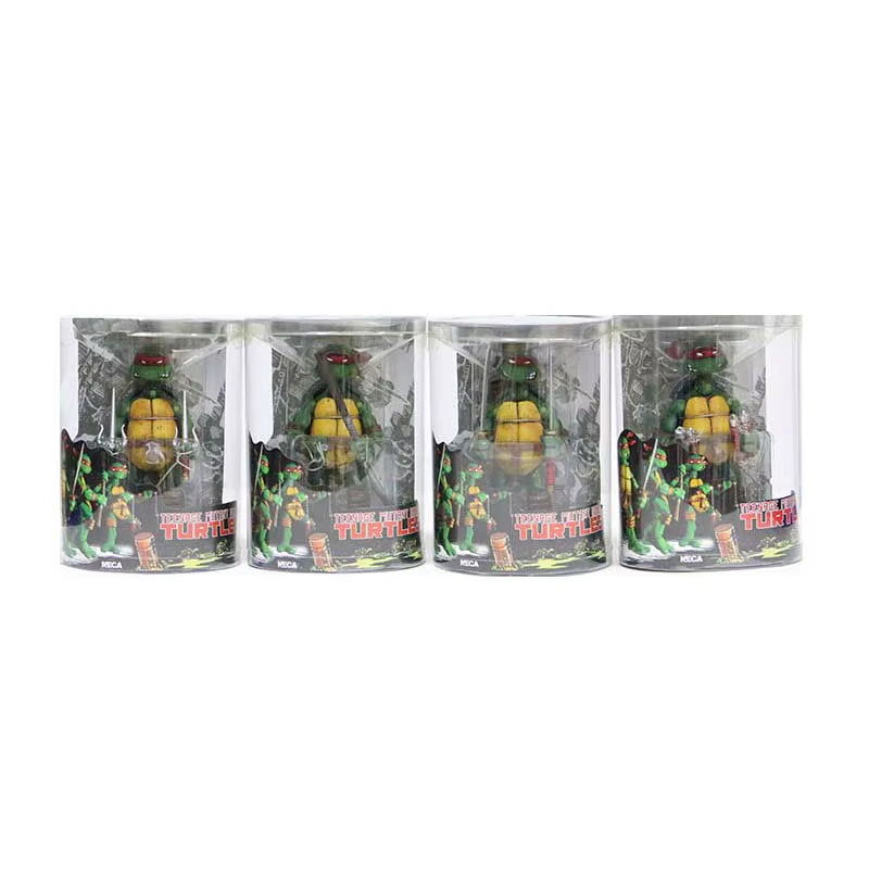 NECA Teenage Mutant Ninja Turtles Anime TMNT Action Figure Collection Doll Model Birthday Gift for Kids 4Pcs/Set
