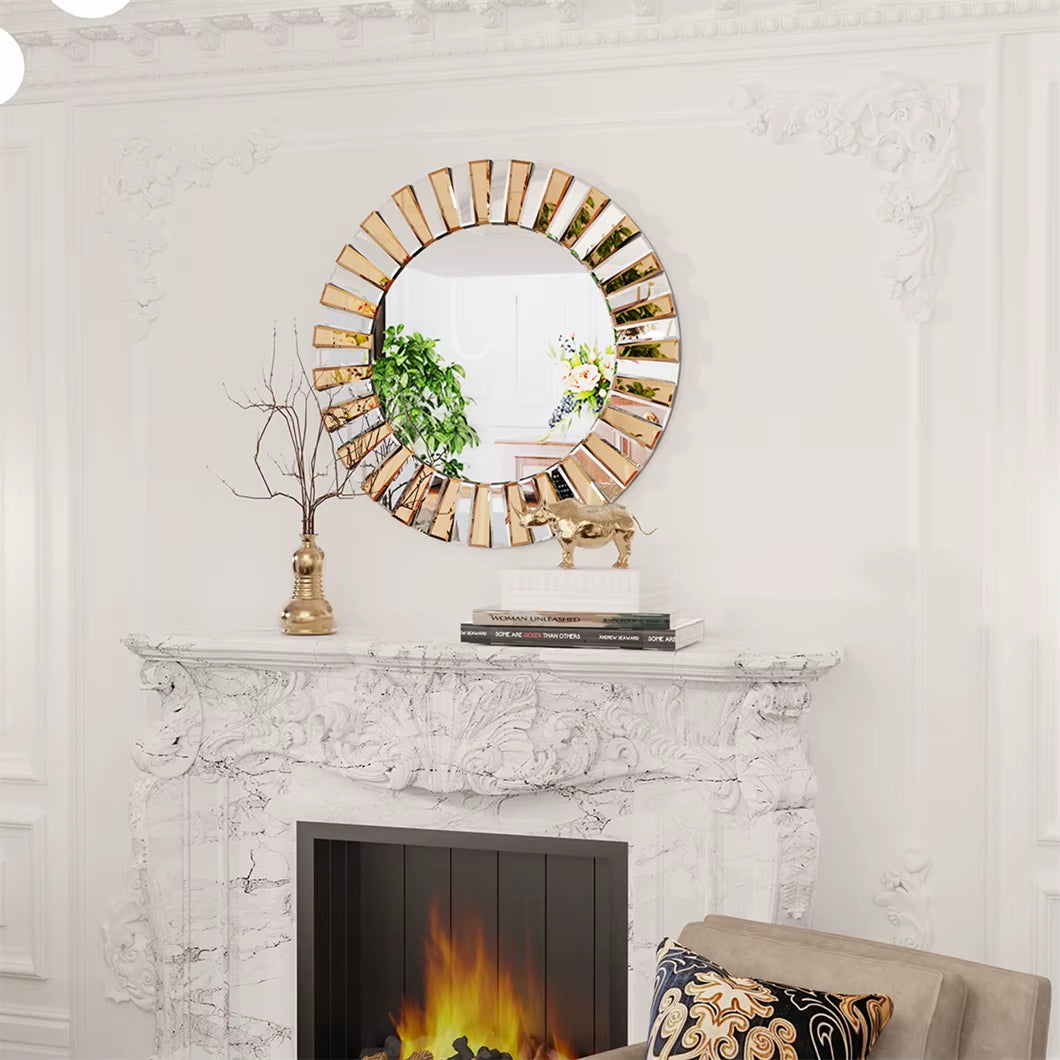 Elevate Your Space with XL Enthusiasm Decorative Round Wall Mirror - Perfect for Entrance, Hallway, and Bathroom - Available in 60cm & 80cm