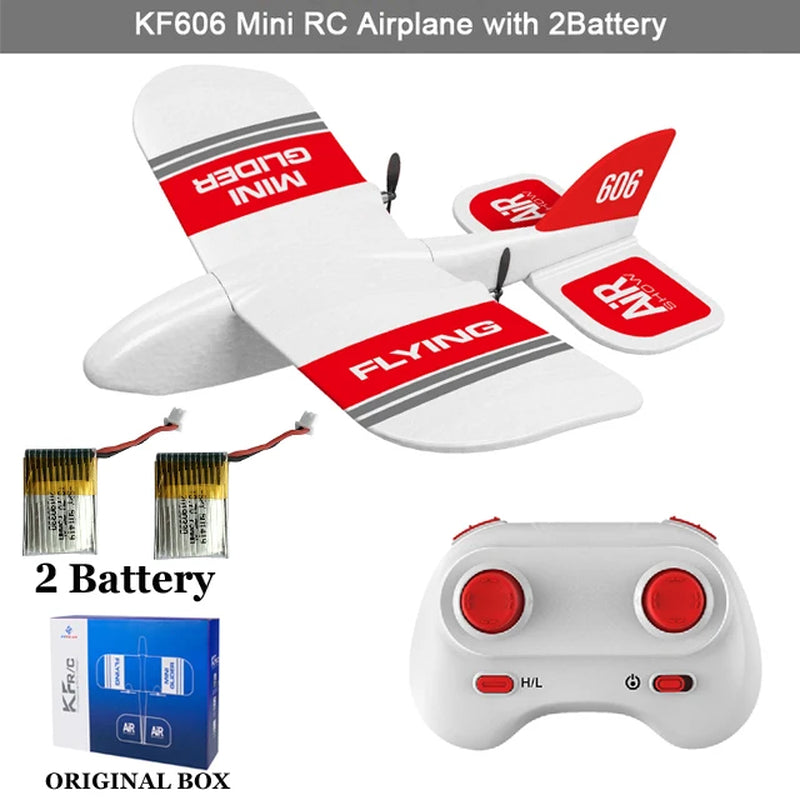 2.4G Mini RC Drone - EPP Foam Glider Electric Model Airplane for Kids - Remote Control Agricultural Flying Toy