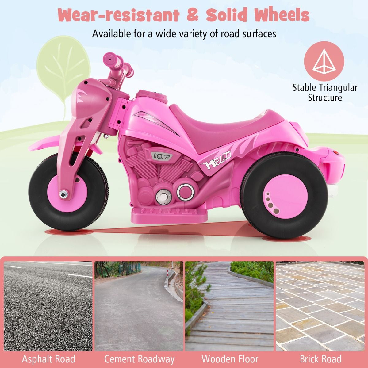 6V Electric Kid Ride on Motorcycle with Bubble Maker