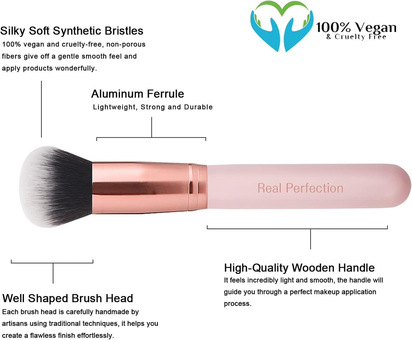 16Pcs Makeup Brushes Set with 1 Eyebrow Razor Premium Synthetic Foundation Blending Face Powder Eye Shadow Concealer Make up Brushes Tool Kit