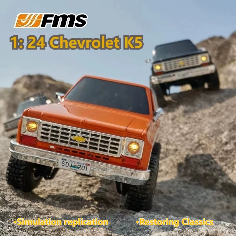 Fms 1:24 K5 Blazer Retro Simulation Pickup Truck Model Rc Climbing Car Remote Control Car Model Dual Speed Off-Road Vehicle Toy