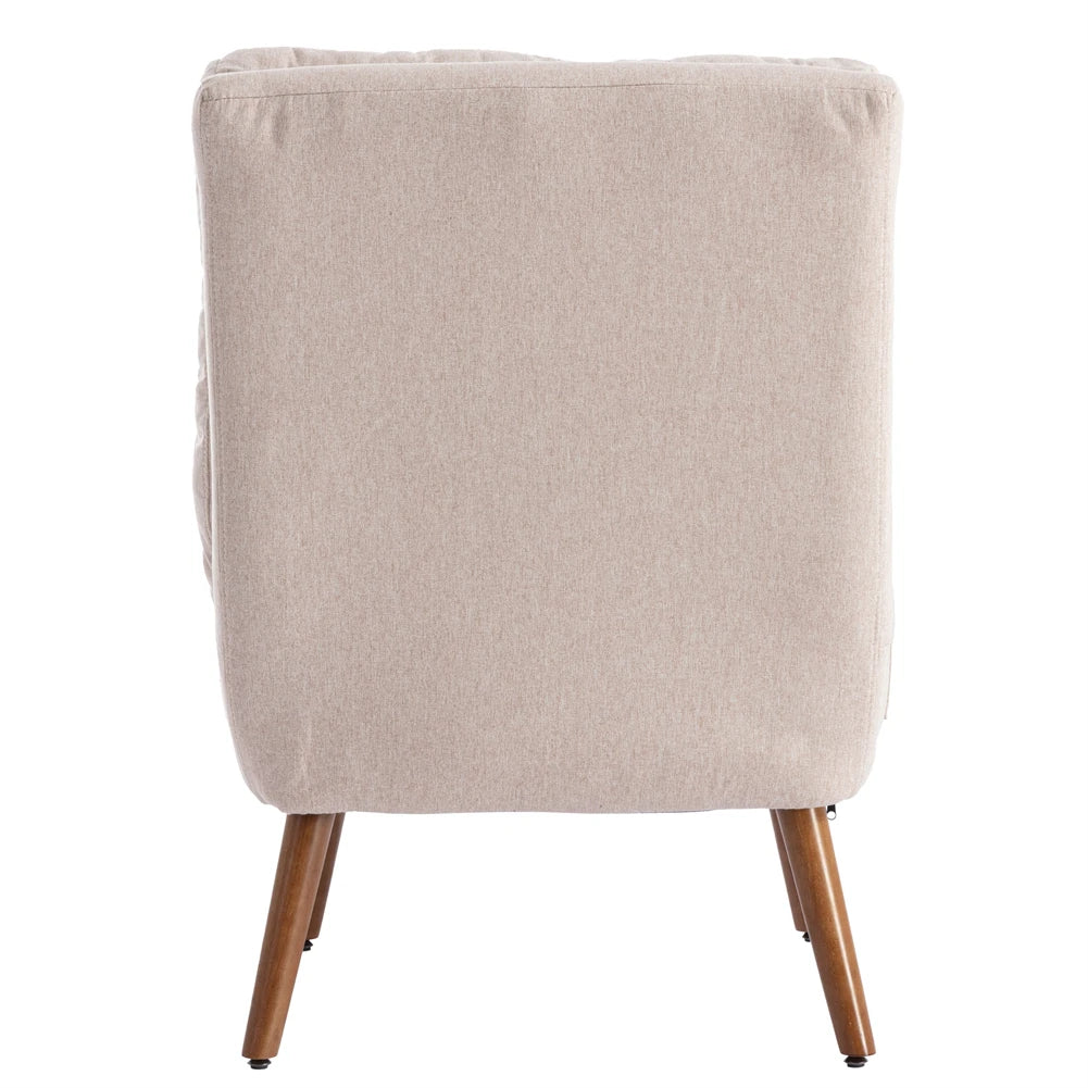 Stylish Modern Accent Armchair with Adjustable Backrest and Convenient Side Pockets for Ultimate Comfort