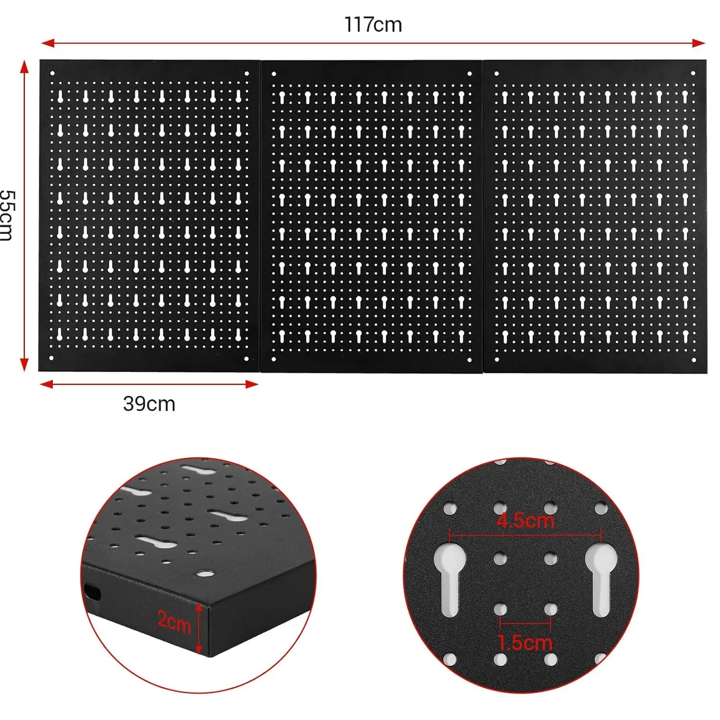 Transform Your Space with the Fixkit Perforated Metal Wall Tool Organizer – Complete Set with Hooks! 🛠️✨