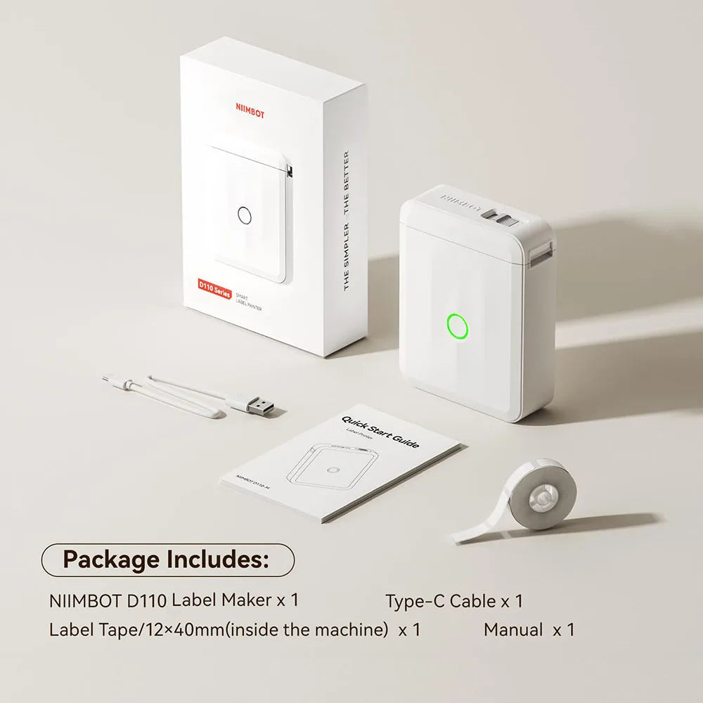 Portable Thermal Label Printer Mini Self-Adhesive Sticker Maker Wireless Bluetooth Printing 