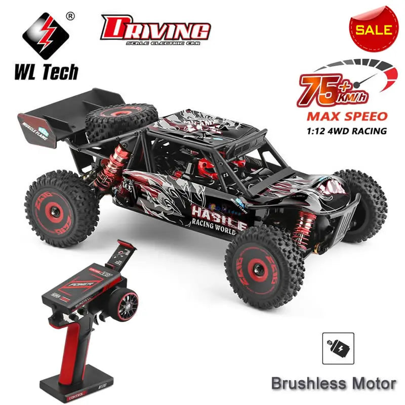 High-Speed 1:12 4WD RC Racing Car with Brushless Motor - Off-Road Drift & Climb Fun for Kids!