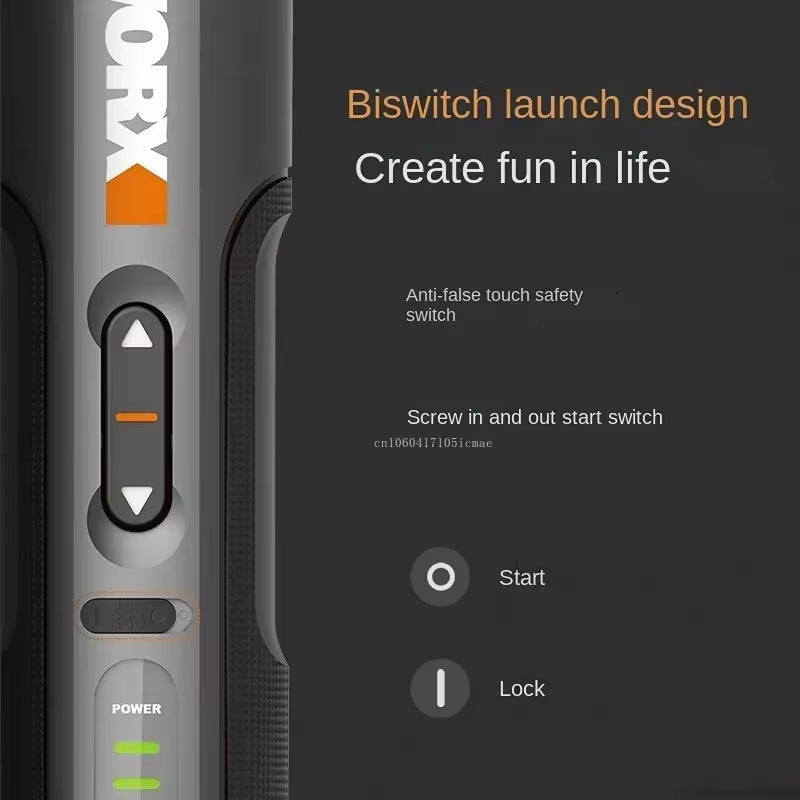 WORX 4V Electrical Screwdriver Set Cordless USB Rechargeable 30 Bit Set Mini Drill Power Tool