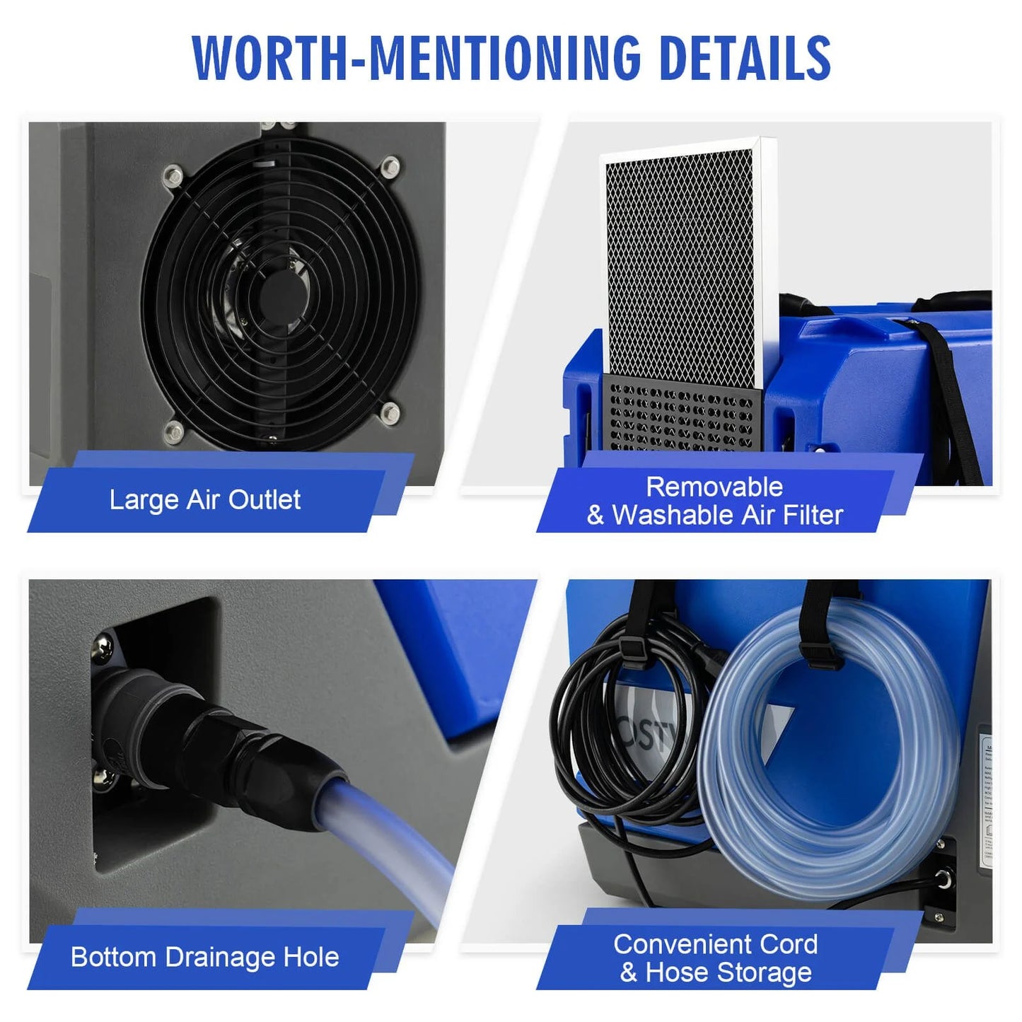 High-Efficiency 85L/Day Commercial Dehumidifier with Pump & 24-Hour Timer