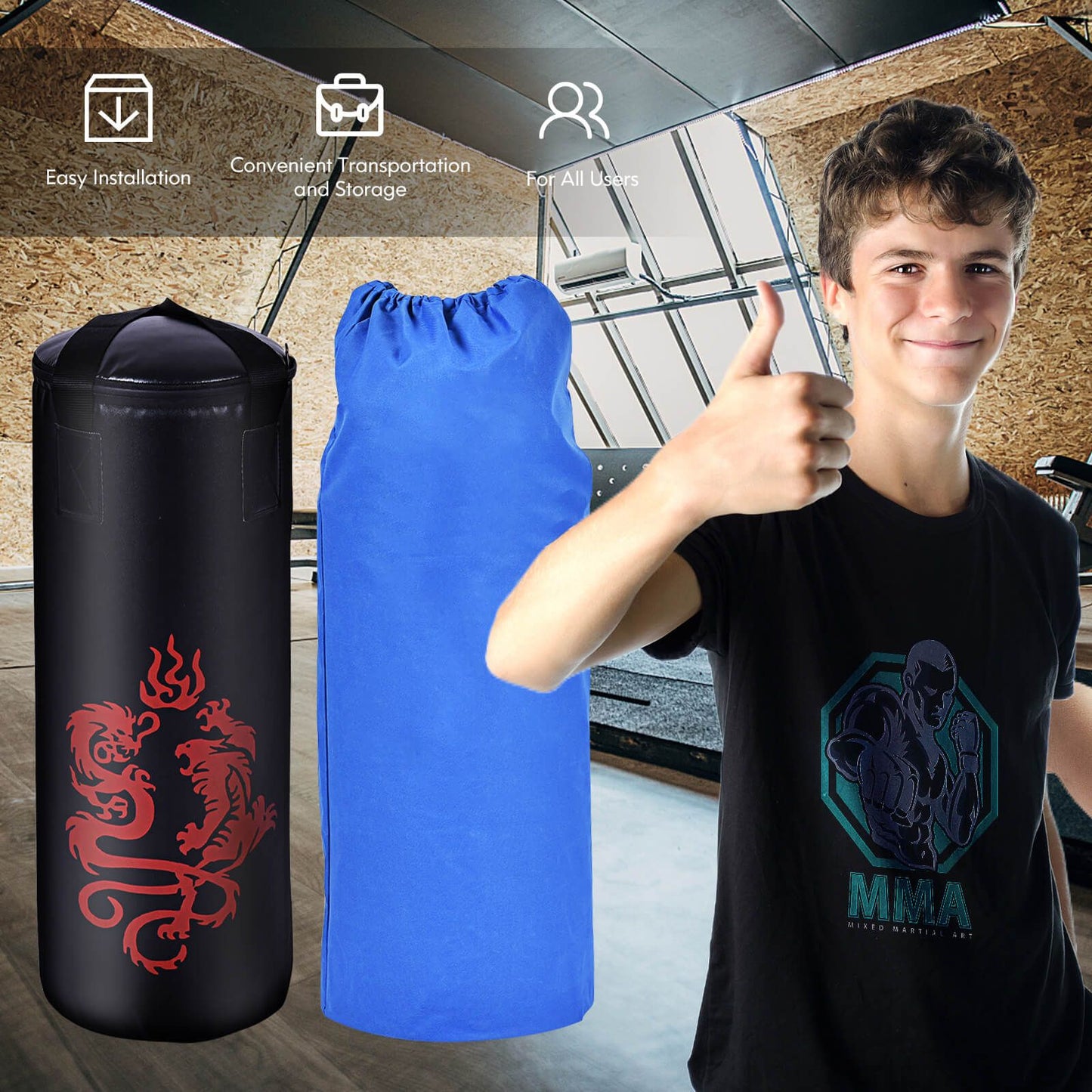 5-Piece Children's Boxing Set with Punching Bag and Gloves