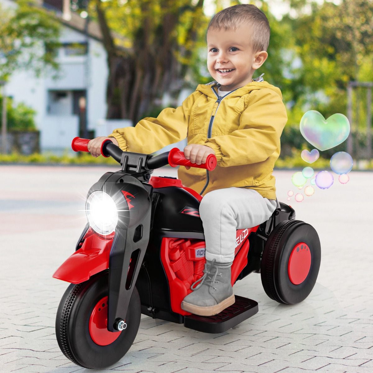 6V Electric Kid Ride on Motorcycle with Bubble Maker