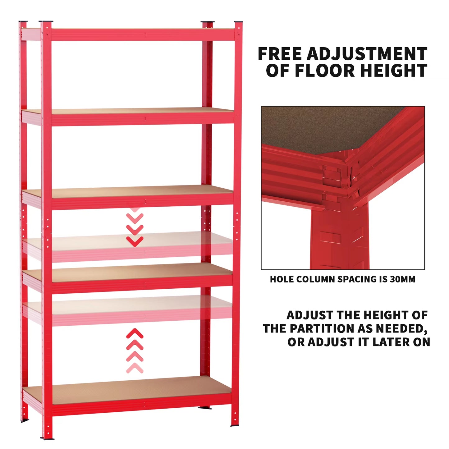 5-Tier Storage Shelf Kitchen Shelving Unit Pantry Shelves for Bathroom Kitchen Garage Pantry Rack