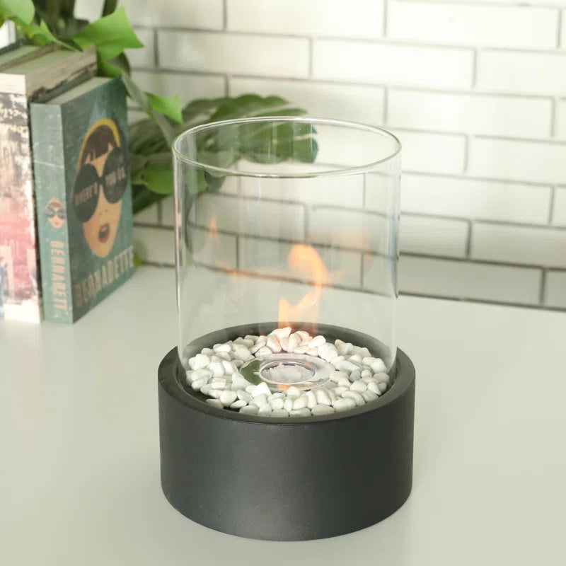 30 Cm Bio-Ethanol Outdoor Tabletop Fireplace with Flame Guard