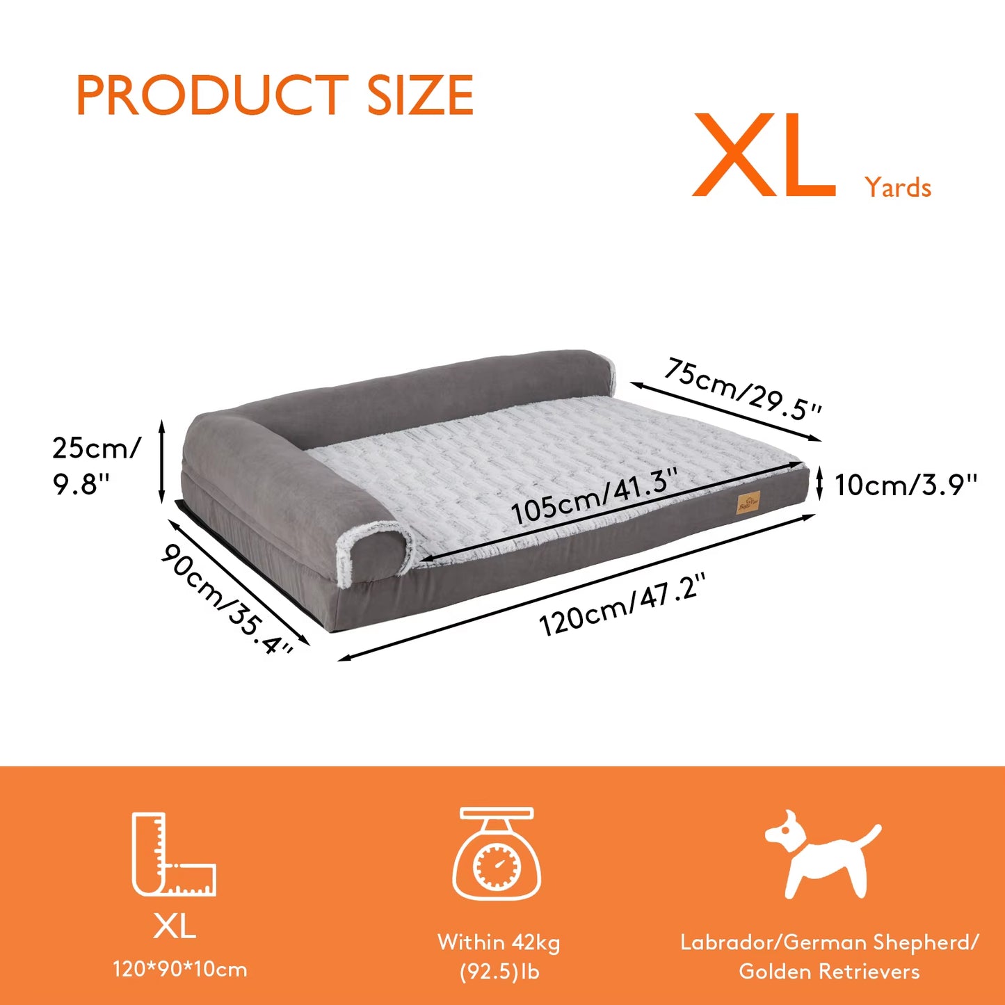 Luxurious Waterproof Plush Dog Bed & Cat Lounger - Self-Warming Foam, Machine Washable Cuddler for Ultimate Comfort
