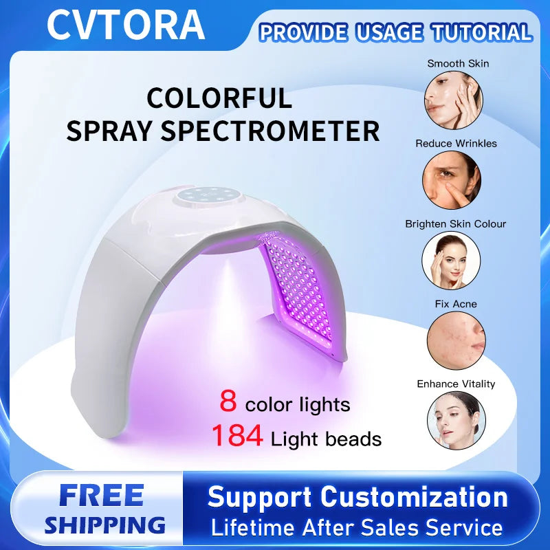 Revitalize Your Skin: PDT LED Facial Mask with 8 Color Photon Therapy for Lifting, Hydration, and Spa-Like Treatments