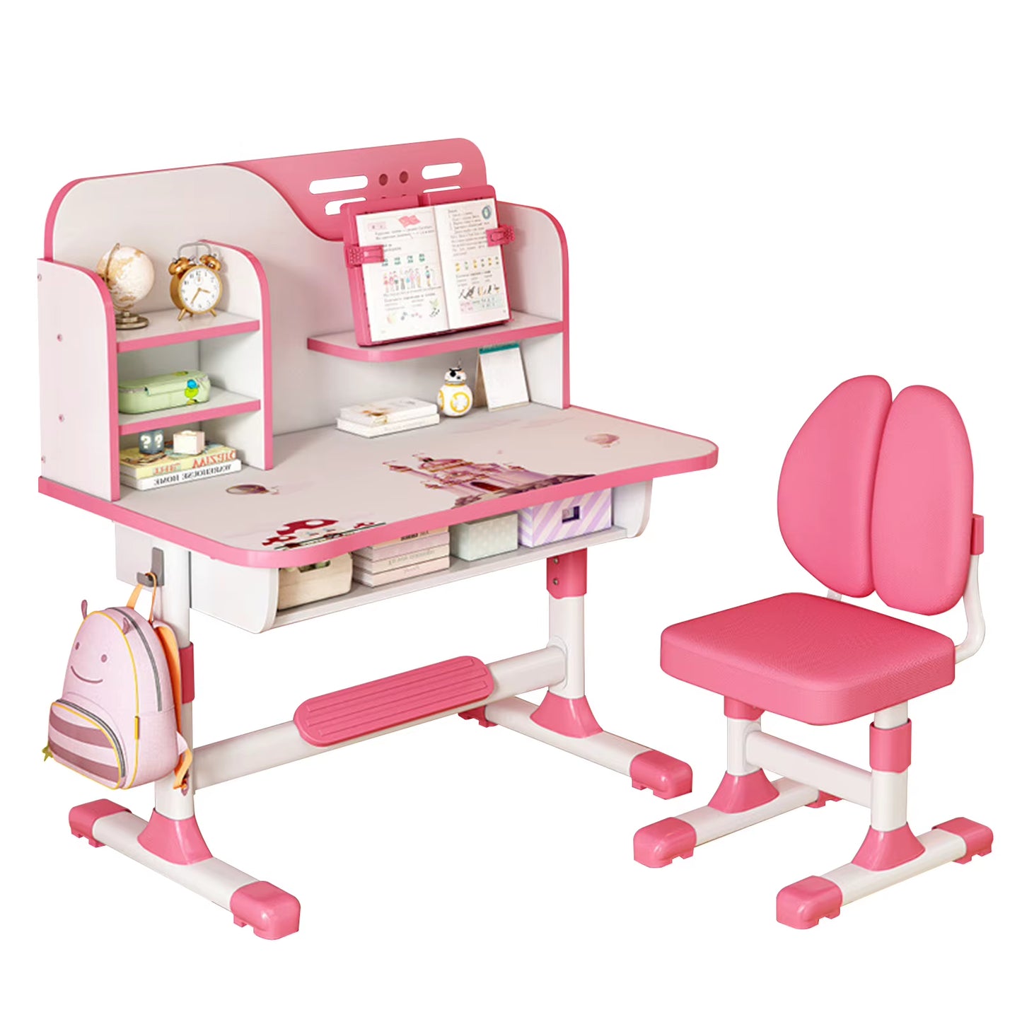 Transform Your Study Space: Ergonomic Adjustable Desk and Chair Set for Growing Students