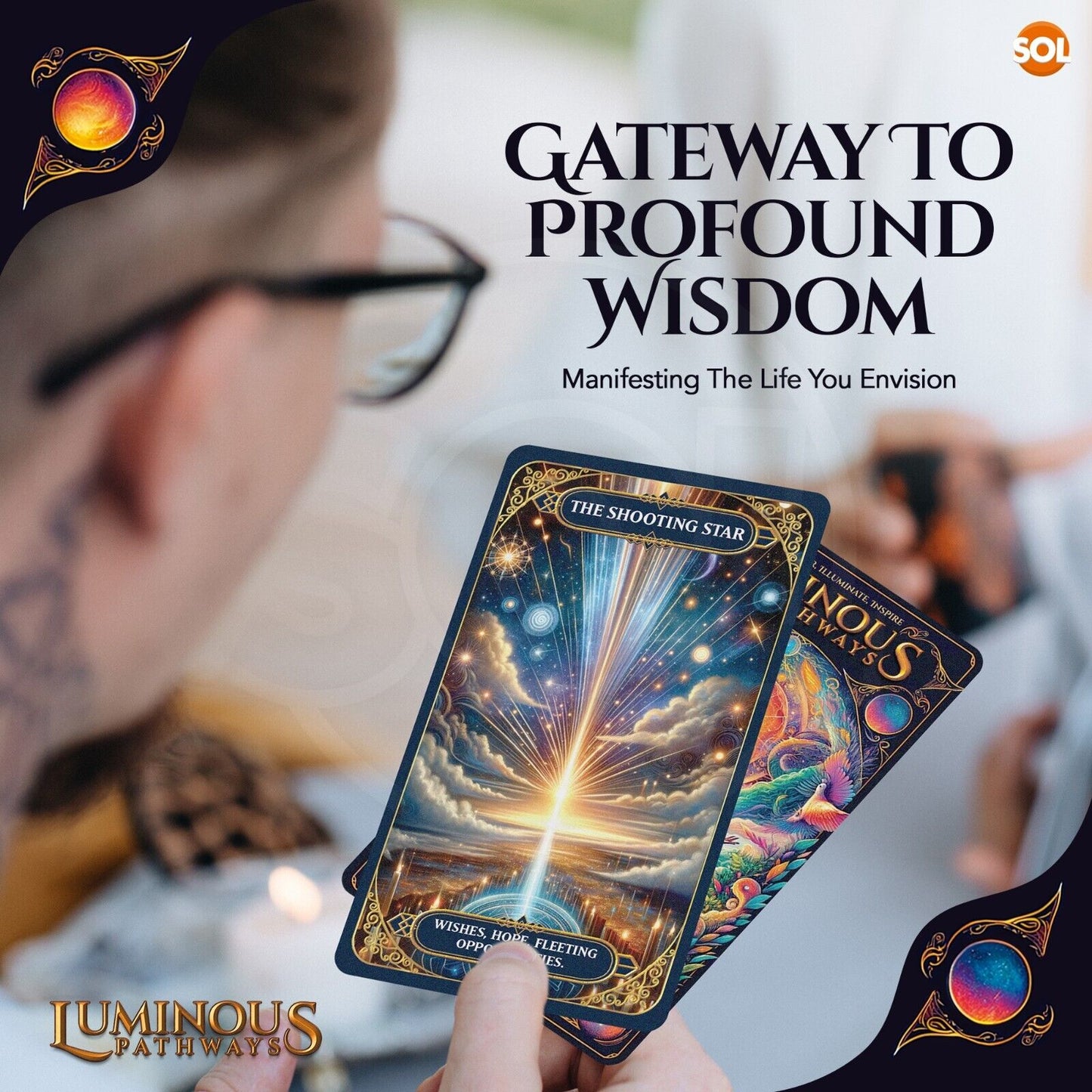 Oracle Cards with Guidebook & 60-Card Deck | Spiritual Manifestation Oracle Card Set for Beginners & Experienced Readers | Energy, Meditation & Divination Cards with Illustrated Guide