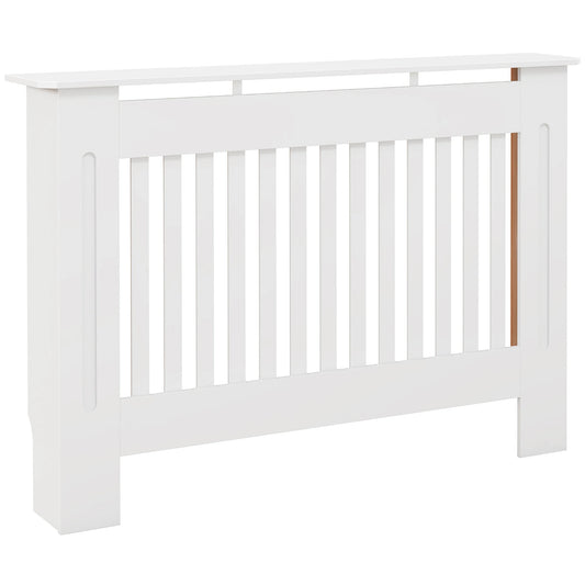 Radiator Cover Painted Slatted MDF Cabinet Lined Grill 112X19X81Cm