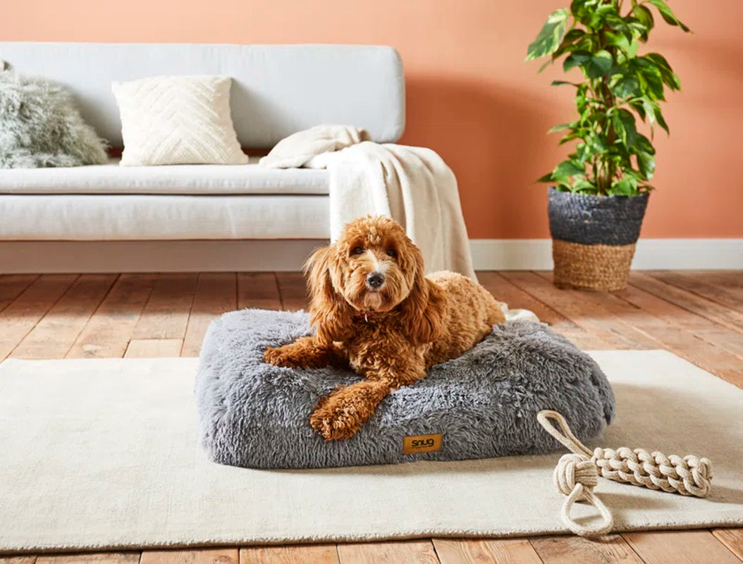 Furry Friends Super Fluffy Grey Pet Bed