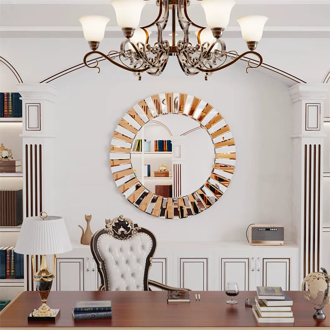 Elevate Your Space with XL Enthusiasm Decorative Round Wall Mirror - Perfect for Entrance, Hallway, and Bathroom - Available in 60cm & 80cm