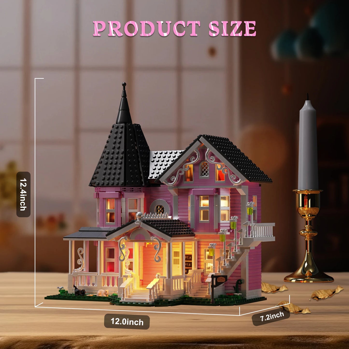 1370PCS Pink Palace Building Block Set Movie Apartment Architecture Model Brick Toys Christmas Gift for Boys＆Girls Kid