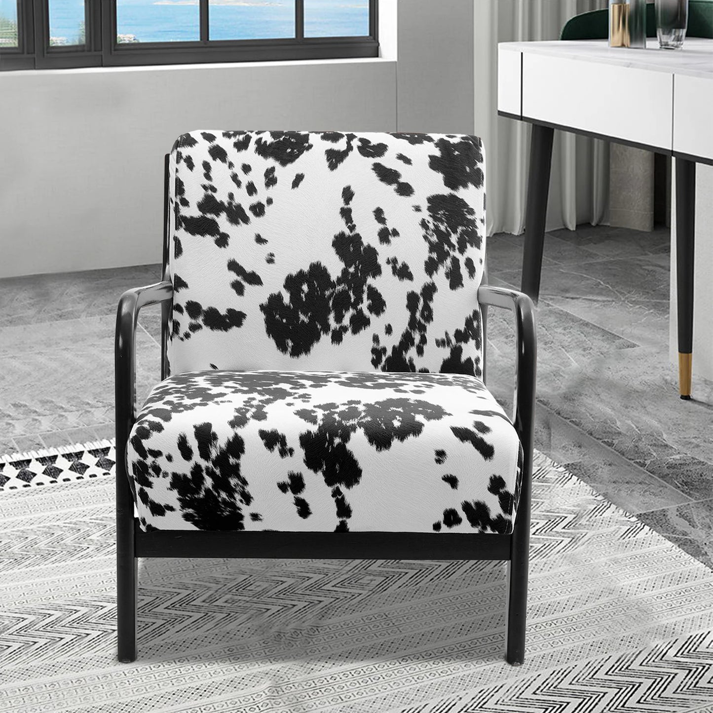 Velvet Upholstered Armchair Living Room Shoe Changing Stool Leisure Stool Furniture