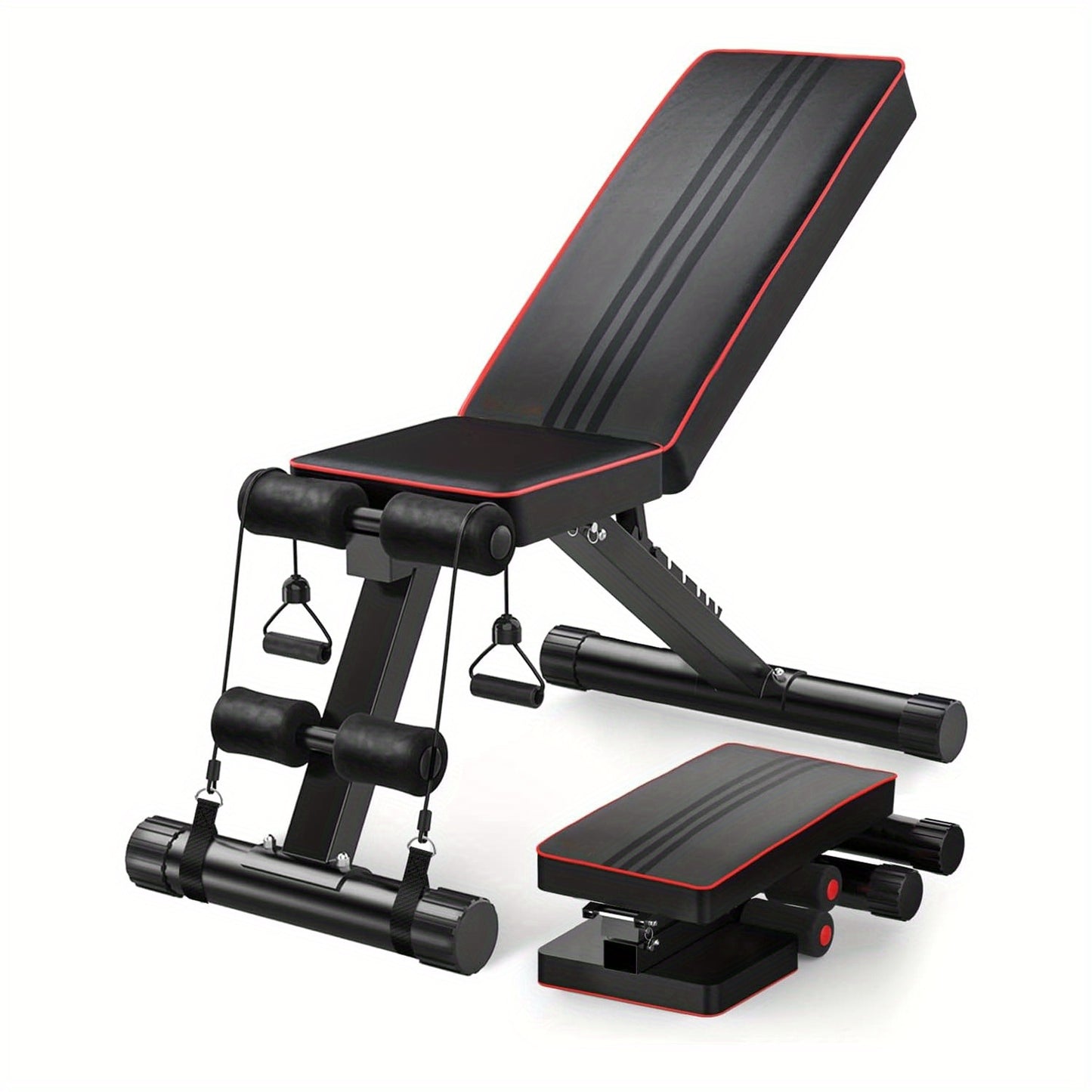 Adjustable Weight Bench - Utility Weight Benches for Full Body Workout, Foldable Flat/ Incline/ Decline FID Bench Press for Home Gym