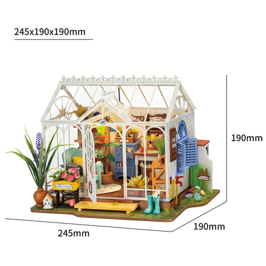 Rolife Dreamy Garden House 3D Puzzle Miniature Dollhouse Kit - Perfect for Crafting and Home Decor!