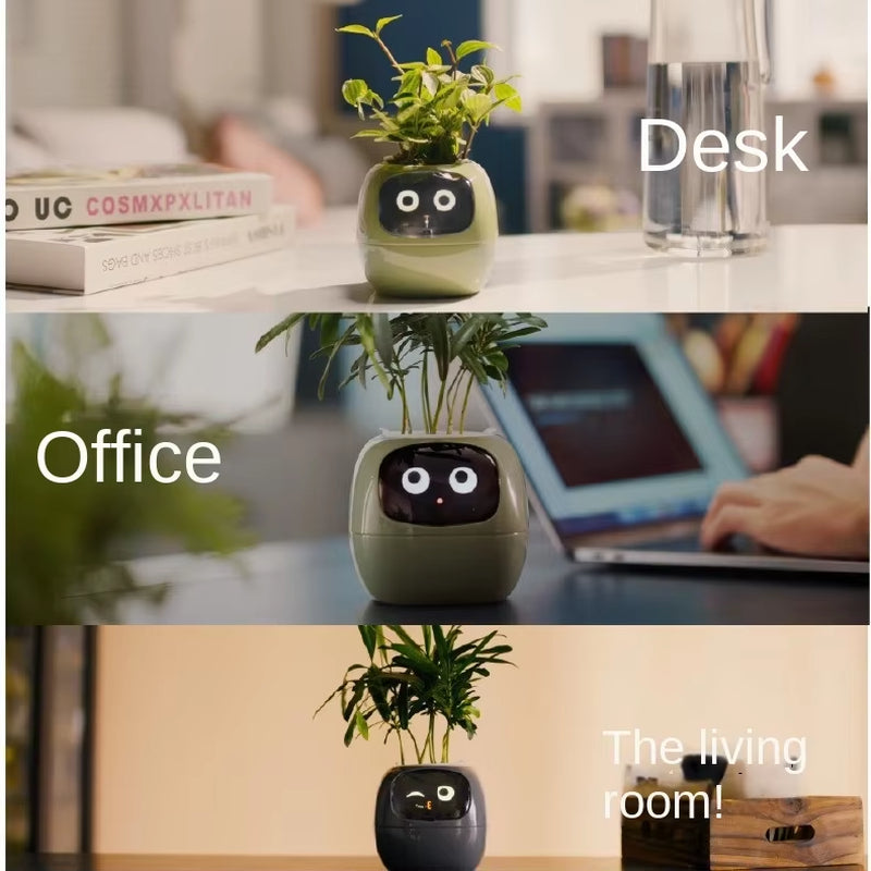 Transform Your Plant Care with Ivy Smart Planter: 49+ Engaging Expressions, 7 Smart Sensors, and AI Technology!