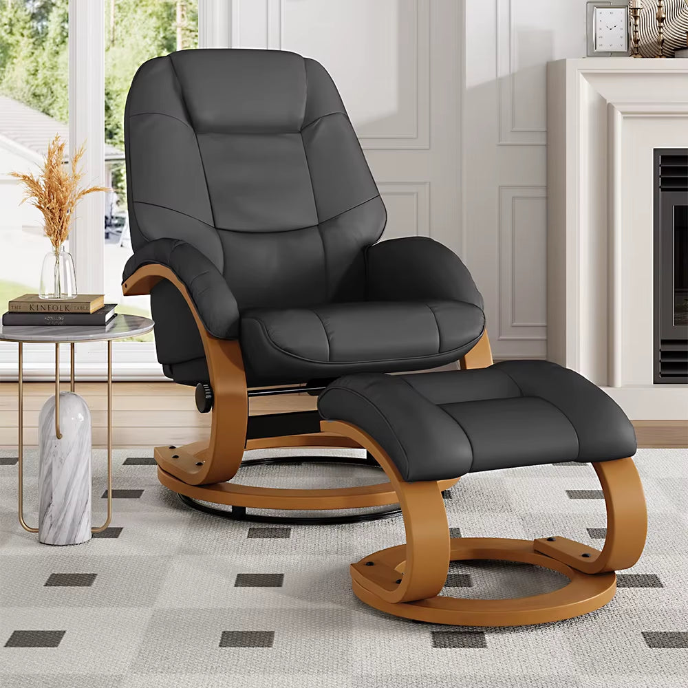 Ergonomic Executive Office Reclining Chair with Footstool for Living Room Bedroom