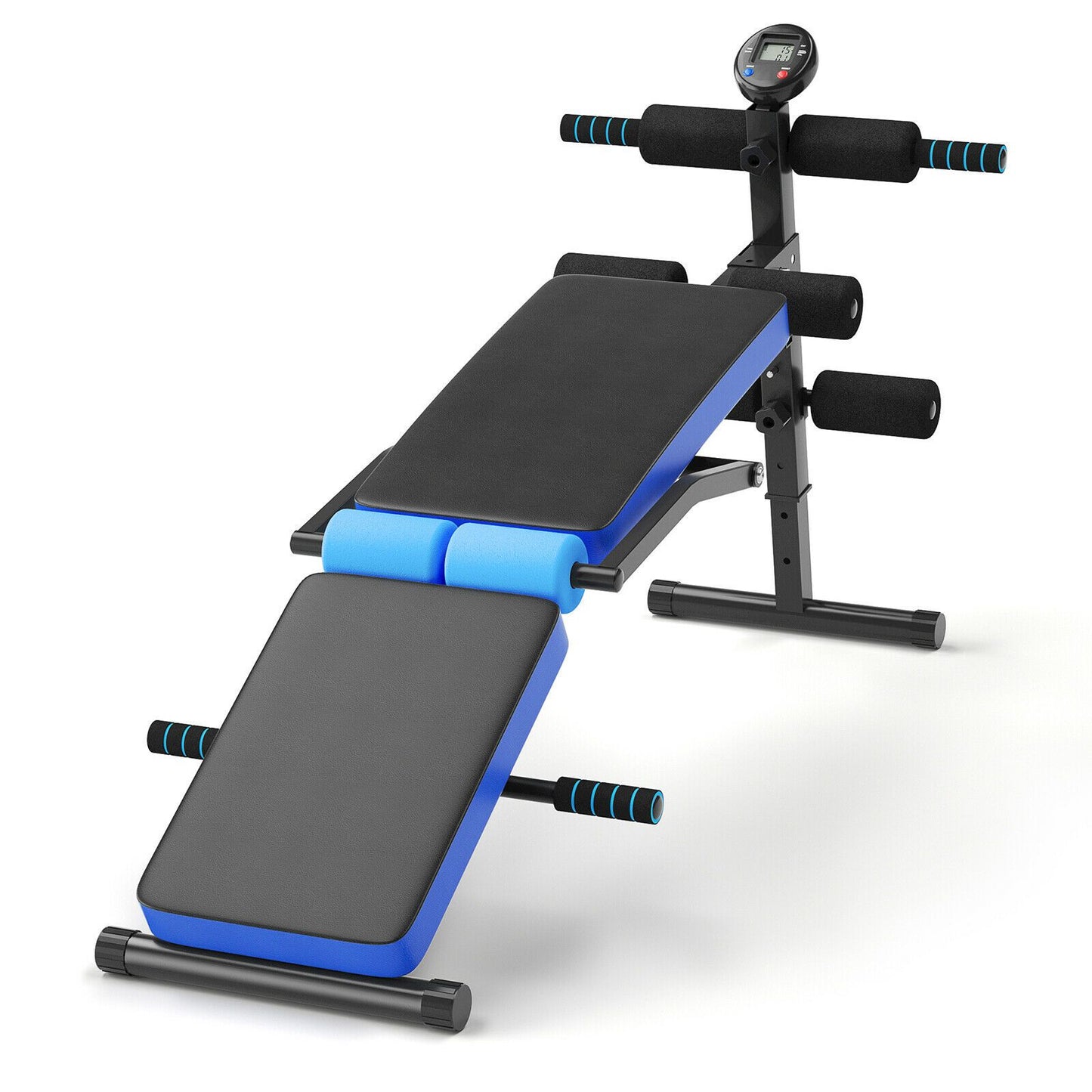 Adjustable Foldable Multi-Workout Weight Bench with LCD Display