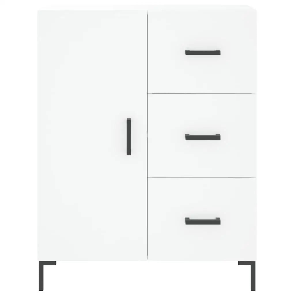 Modern White Sideboard - 69.5X34X90 Cm Storage Cabinet in Engineered Wood
