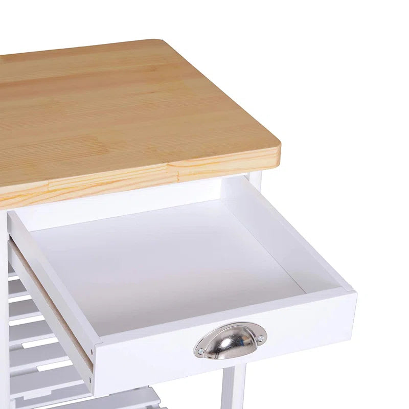 Richards Solid Wood Top Kitchen Cart