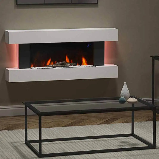Transform Your Space with a 50-Inch LED Electric Fireplace - Remote Control & Wi-Fi, 7 Stunning Flame Colors!