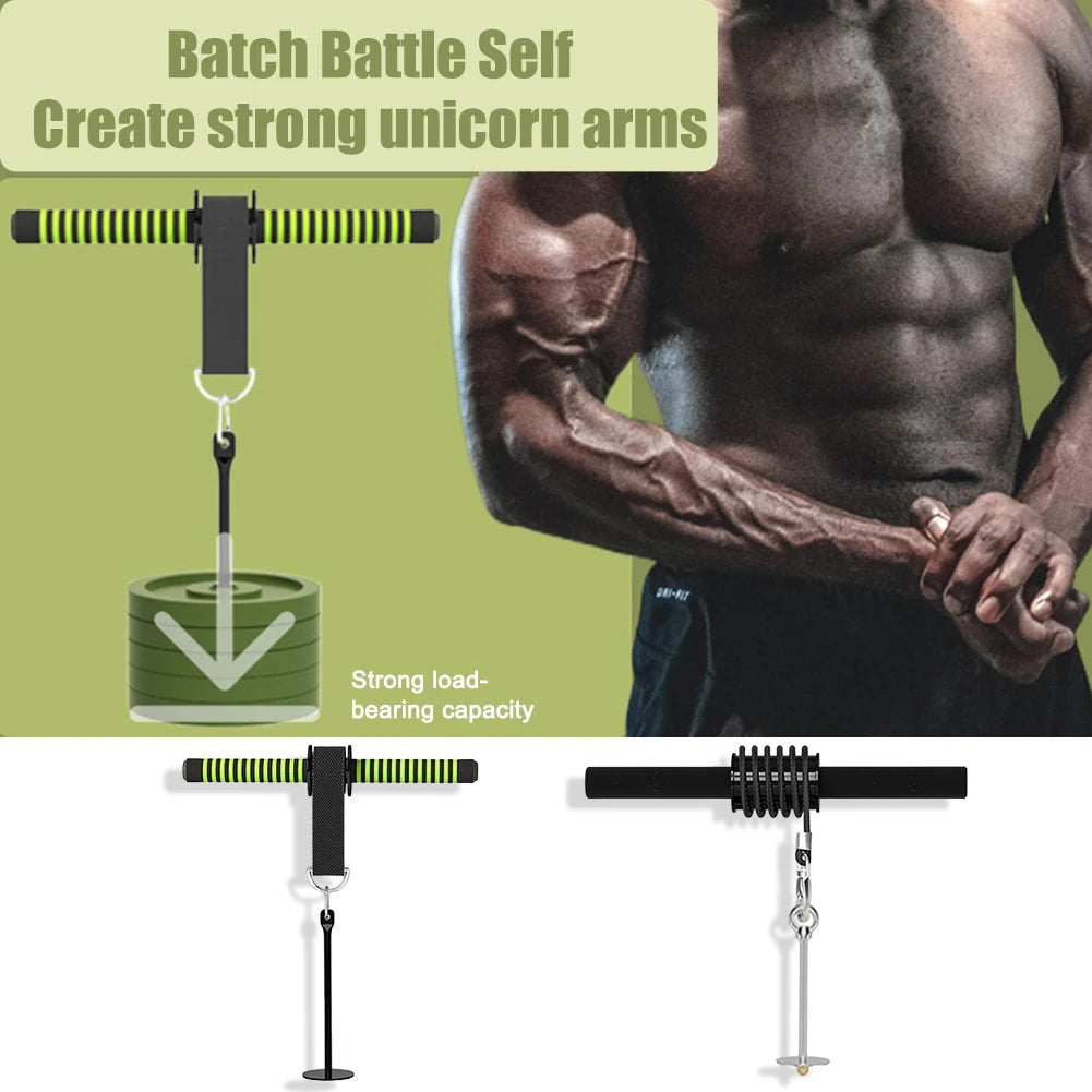 Wrist Trainer Pulldown Bar Thickened Sponge Grip Forearm Muscle Strength Workout Bar Bodybuilding Portable Fitness Equipment