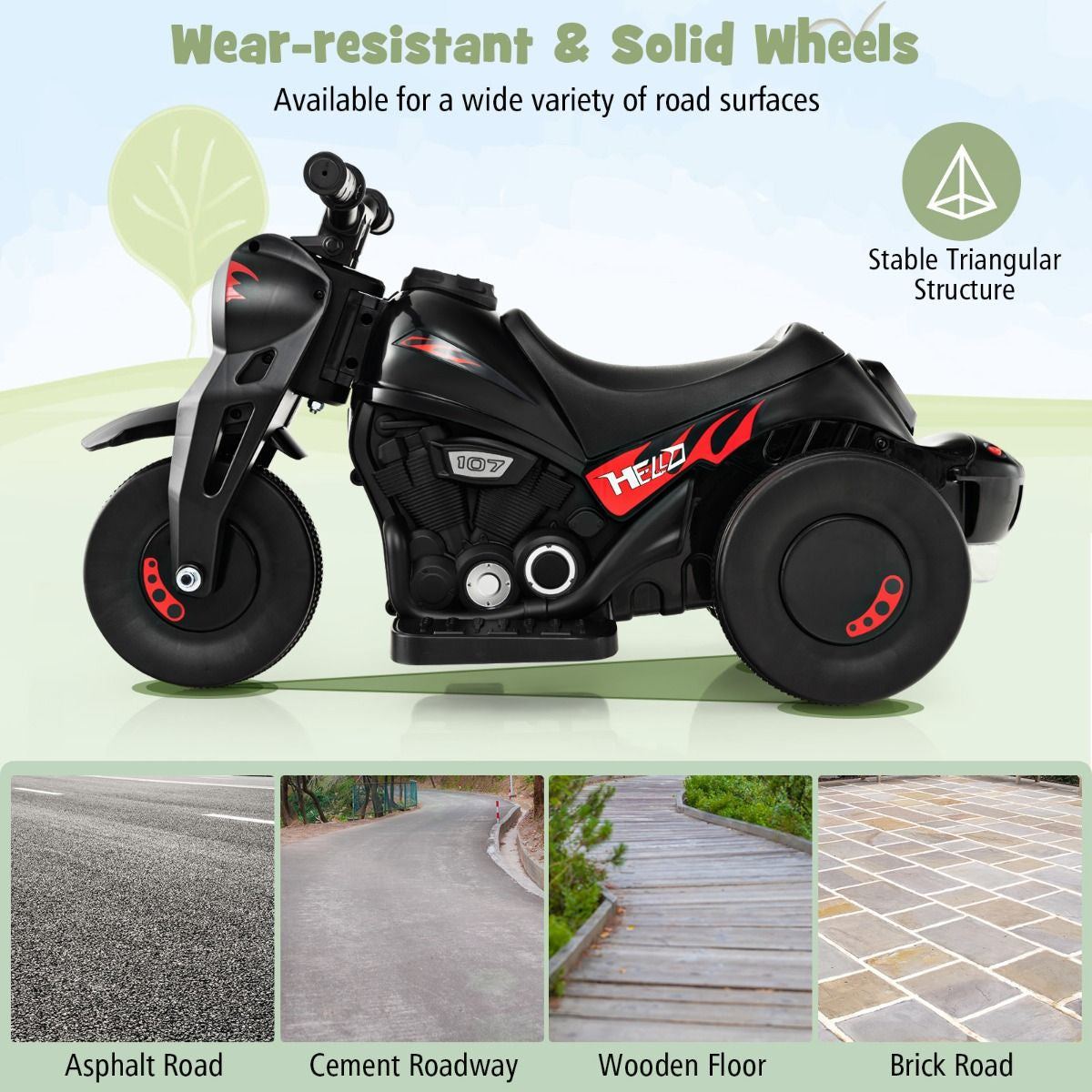 6V Electric Kid Ride on Motorcycle with Bubble Maker