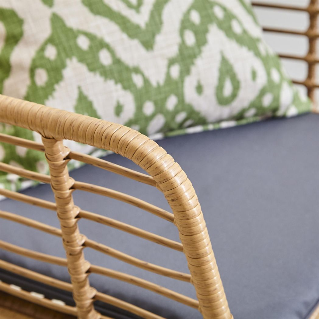 Neo Grey Bamboo 4-Piece Garden Sofa Set: Stylish Comfort for Outdoor Living
