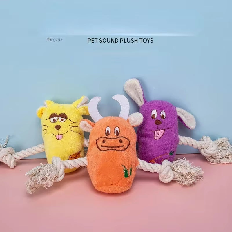 Soft Plush Mouse Pet Toys Animal Rabbit Durable Squeaky Sound Toys for Cat Dog Toy Dogs Chew Squeak Interesting Fleece Toys