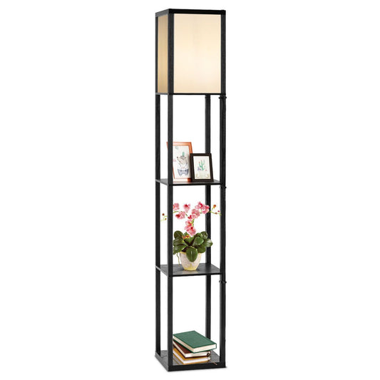 Stylish Freestanding Floor Lamp with Convenient 3-Tier Storage Shelf