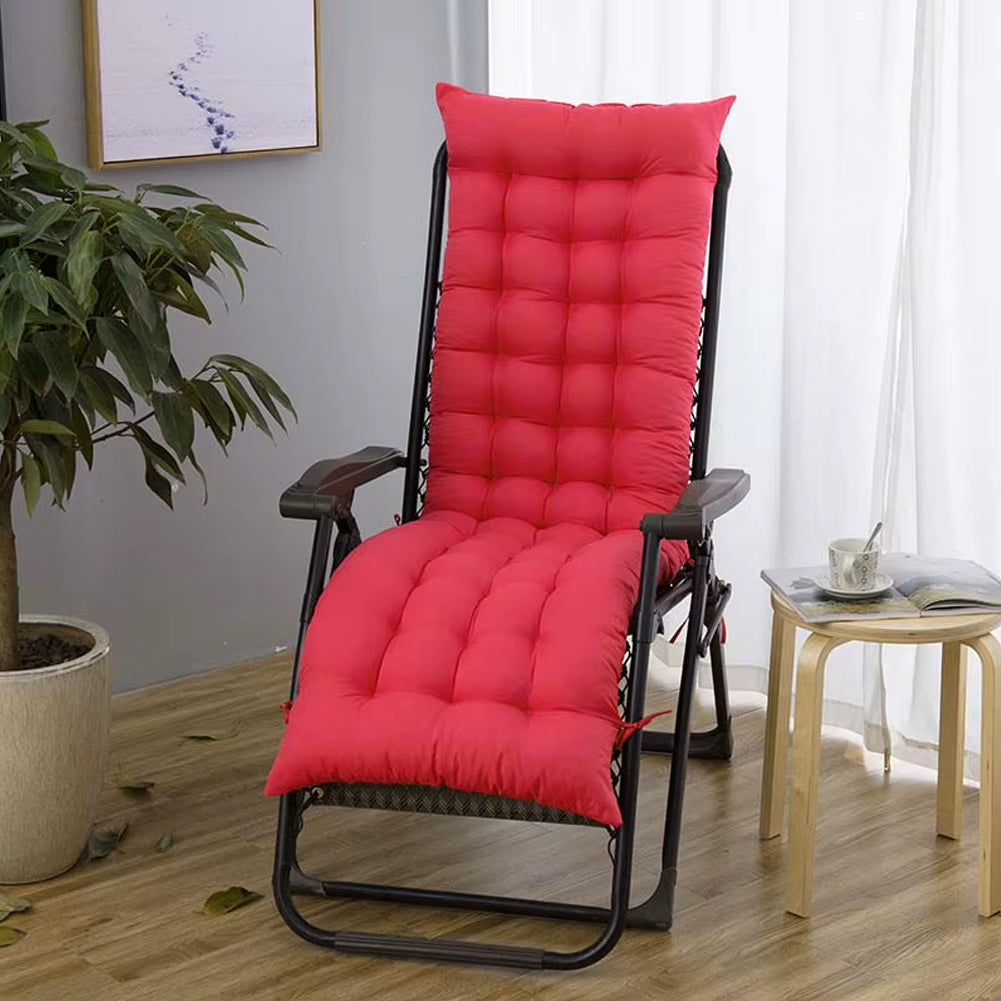 【】Sun Lounger Cushion Pad Garden In/Outdoor Recliner Chair Seat Pads