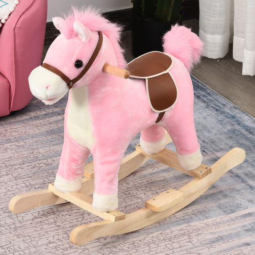 Plush Rocking Horse with Interactive Sounds - Safe Fun for Toddlers 18-36 Months