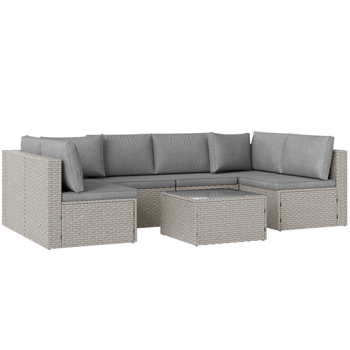 7-Piece Rattan Garden Furniture Set: Stylish & Comfy Outdoor Oasis