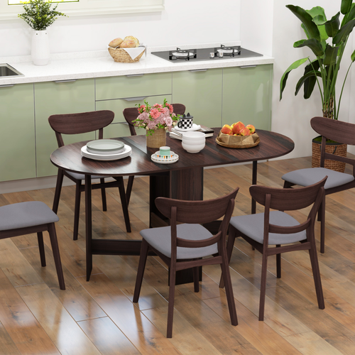 Drop Leaf Oval Kitchen Table - Perfect for Cozy Dining Spaces
