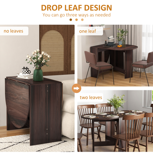 Drop Leaf Oval Kitchen Table - Perfect for Cozy Dining Spaces