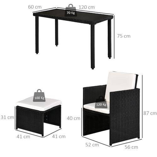 Stylish 5-Piece Rattan Garden Furniture Set - Sofa, Table & Chairs for Outdoor Bliss